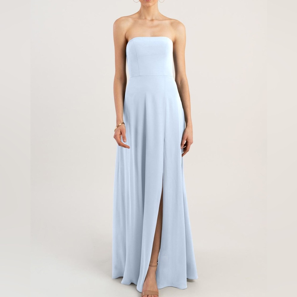 Jenny Yoo Whisper Blue Strapless Sweetheart Dress